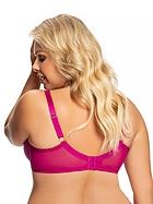 Soft cup bra, mesh, embroidery, wide shoulder straps, straps over bust, cheerful colors